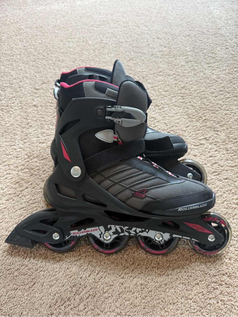 Womens Inline Skates - Black with Pink Accents